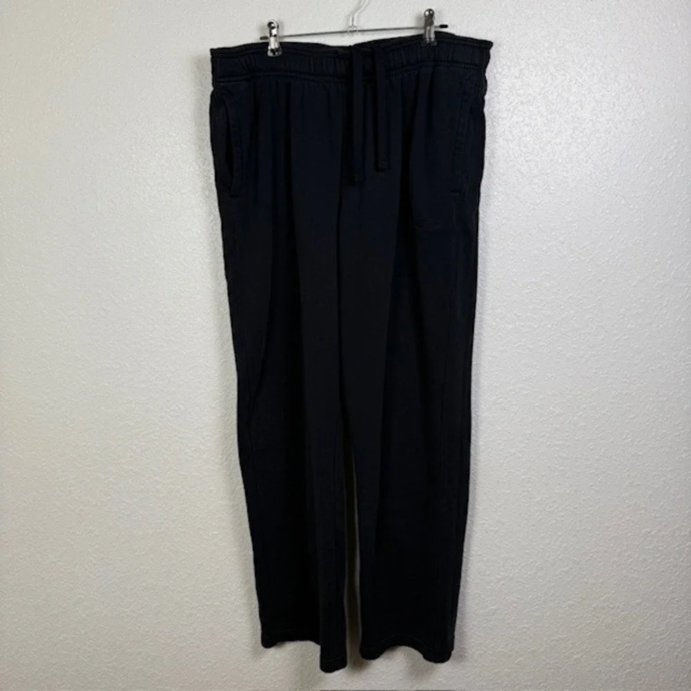 Champion Sportswear Club Fleece Sweatpants Straight‎ Leg Drawstring Black Large